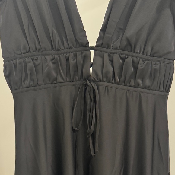 Lulus Elegant Black Satin Maxi Dress - Picture 3 of 9